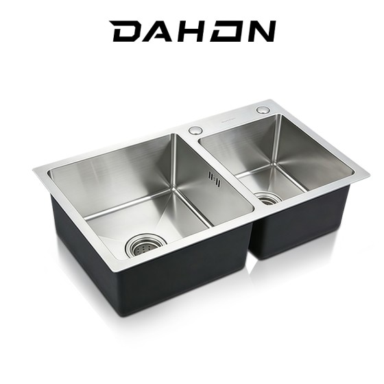 DAHON SUS304 Stainless Steel Kitchen Sink — Single Bowl / Double Bowl (Includes Faucet)