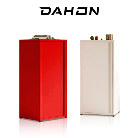 DAHON Metal Cabinet Red Single-Door Tall Filing Cabinet Storage Unit For Home Office And Bedroom
