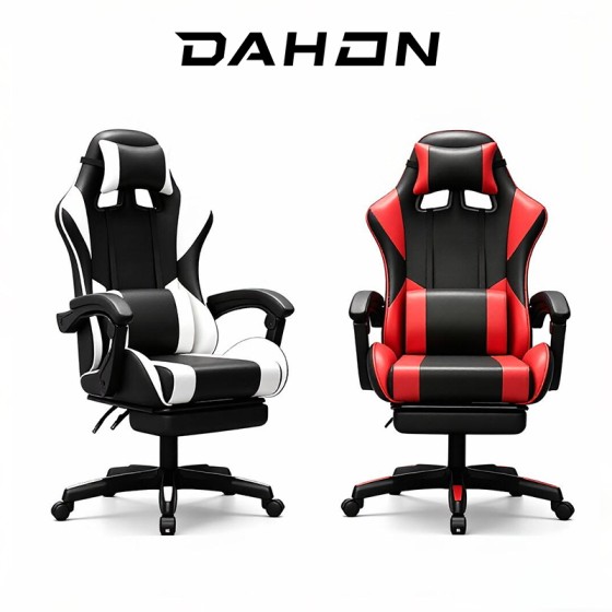 DAHON Y07 Gaming Chair Ergonomic High-back PU Leather Office Chair Adjustable Swivel Chair